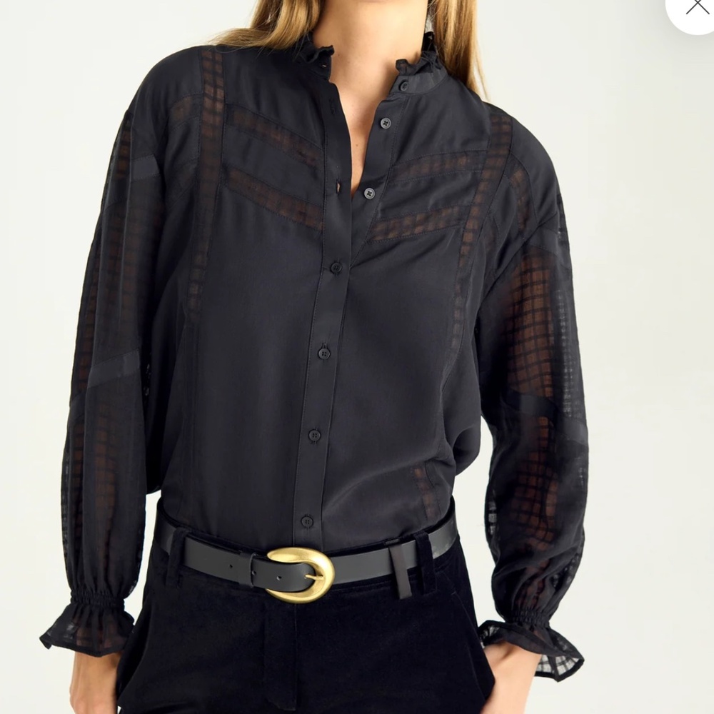 Cotélac Loose Shirt in Ethically Sourced Cotton Black M